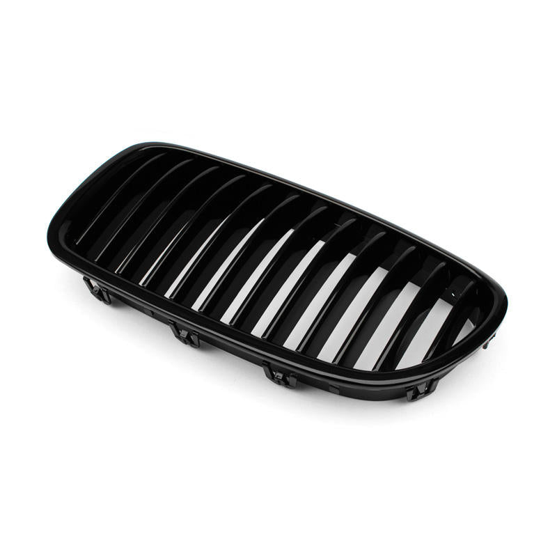 BMW 5 Series / M5 F10/F11 Gloss Black Single Slat Front Grills (2010-2017)