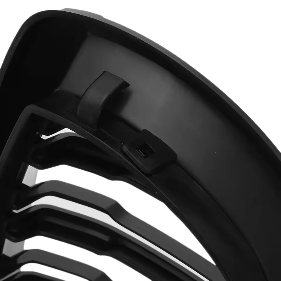 BMW 3 Series E46 2 Door Gloss Black Double Slat Front Grills (2003-2006)