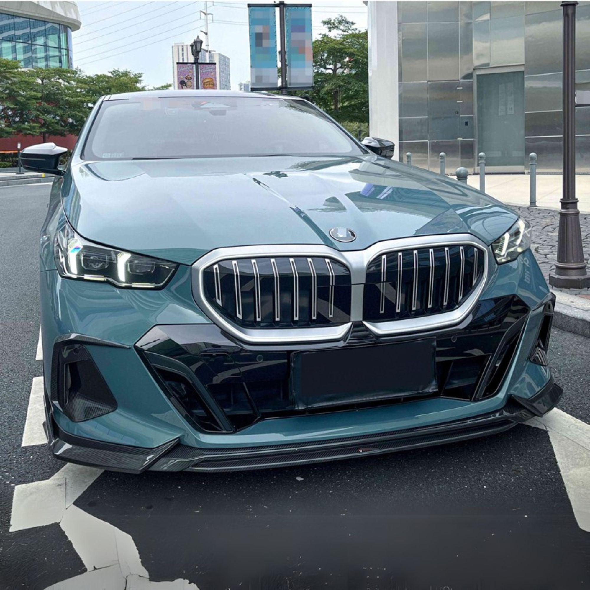 BMW 5 Series G60 G61 Pre-Preg Dry Carbon Fibre Tk Style Front Lip Splitter By OPTIC (2024+)