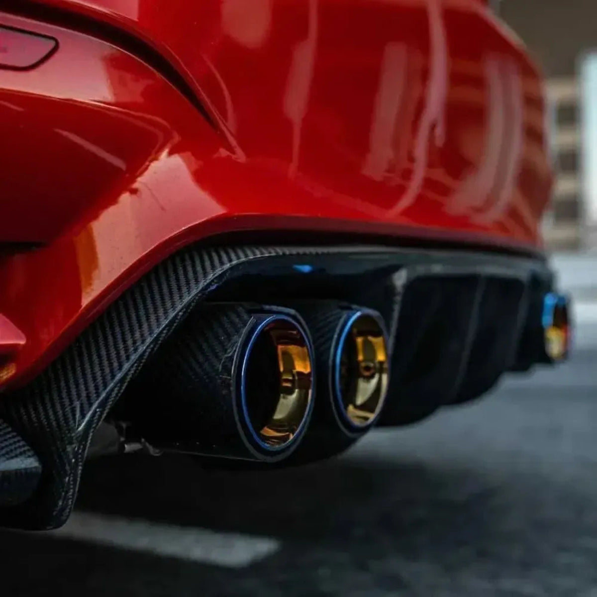 BMW M5 F10 Straight Cut Carbon Exhaust Tips