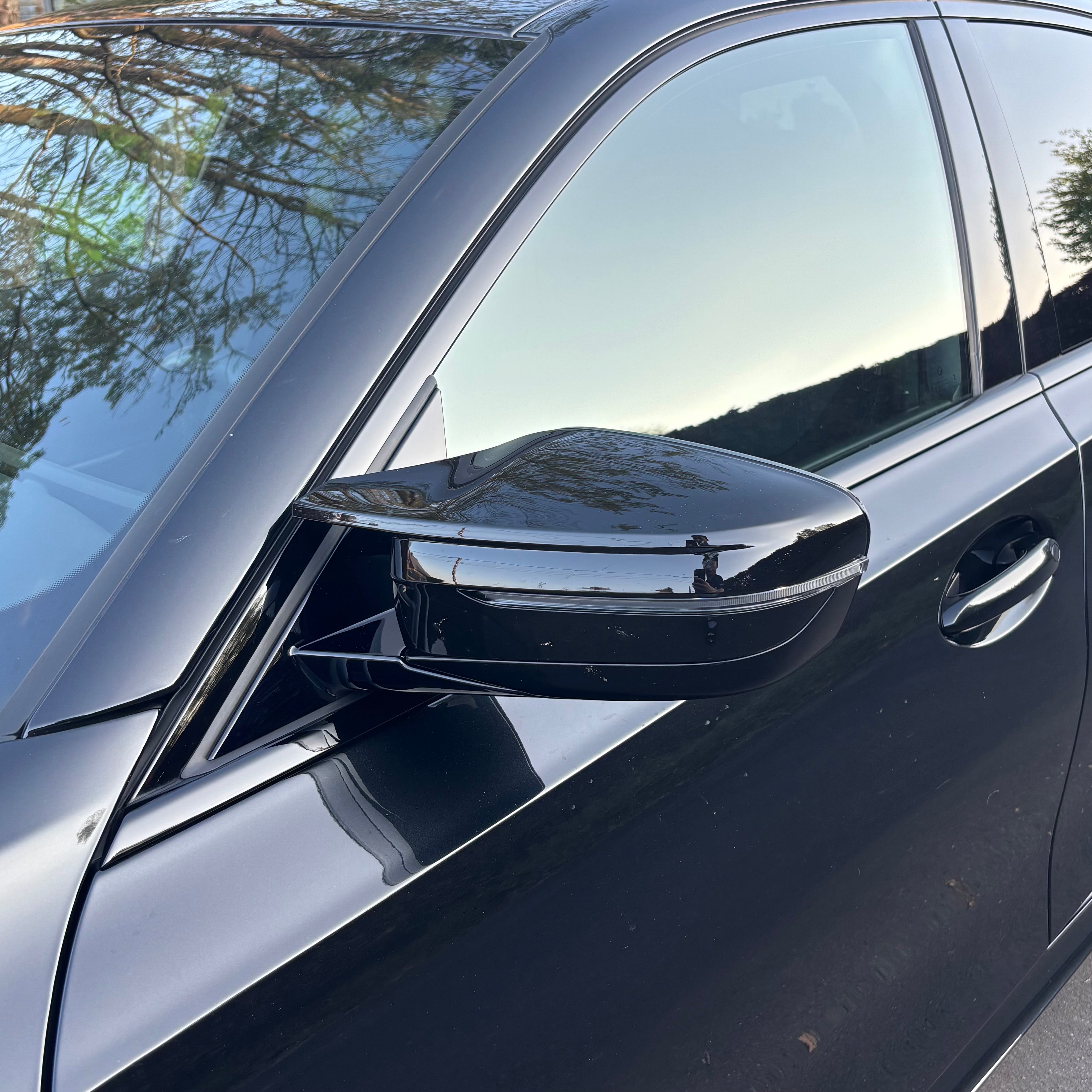 BMW 2/3/4/5 Series G42/G20/G22/G26/G30 Gloss Black M-Style Mirror Covers (2017+)