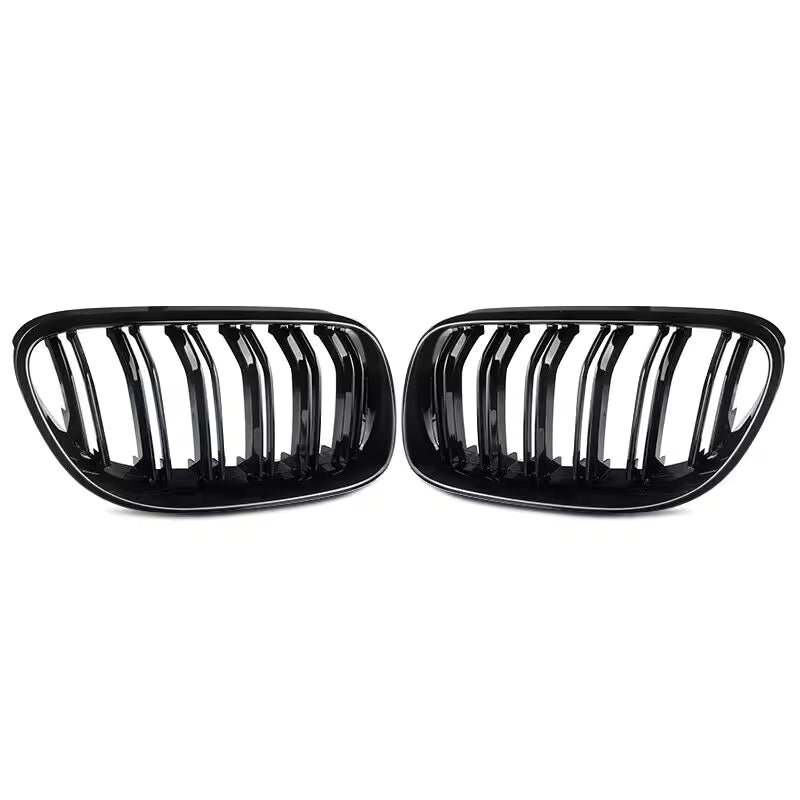 BMW 3 Series E92/E93 LCI Gloss Black Double Slat Front Grills (2010-2013)