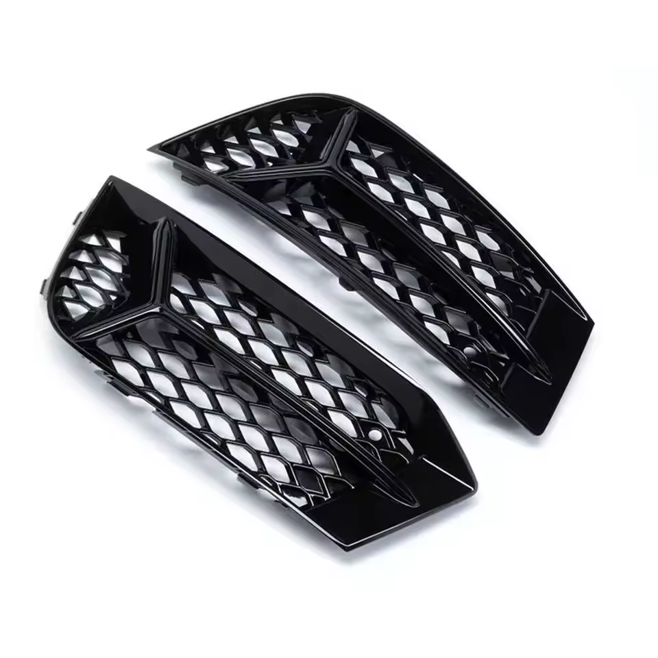Audi A3/S3 8V Facelift Gloss Black Fog Light Grills (2017-2020)