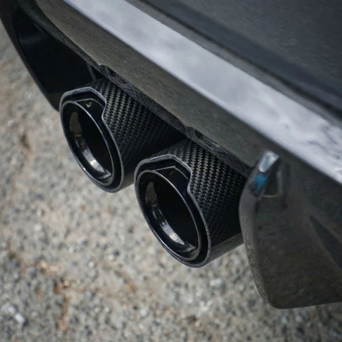 BMW M5 F10 Straight Cut Carbon Exhaust Tips