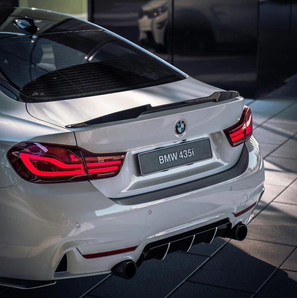 BMW 4 Series F32 Pre-Preg Dry Carbon Fibre M4 Style Rear Spoiler By OPTIC (2014-2019)